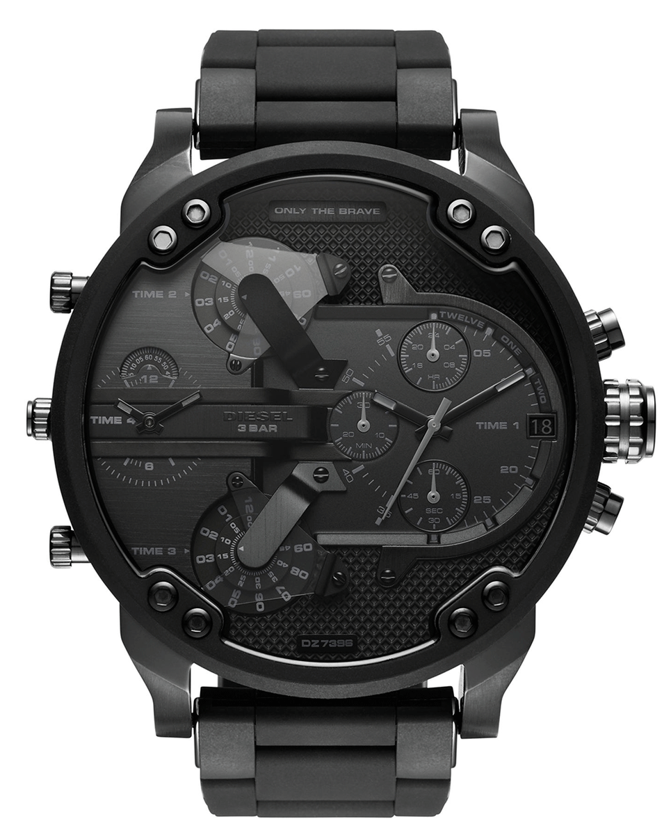 Shop Authentic Diesel Mr Daddy 2.0 Chronograph Black Dial Black Stainless Steel Watch For Men - DZ7396 - Luxxuri