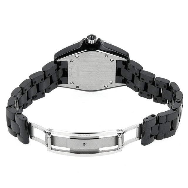Shop Authentic Chanel J12 Diamonds Ceramic Black Dial Black Steel Strap Watch for Women - J12 H3108 - Luxxuri