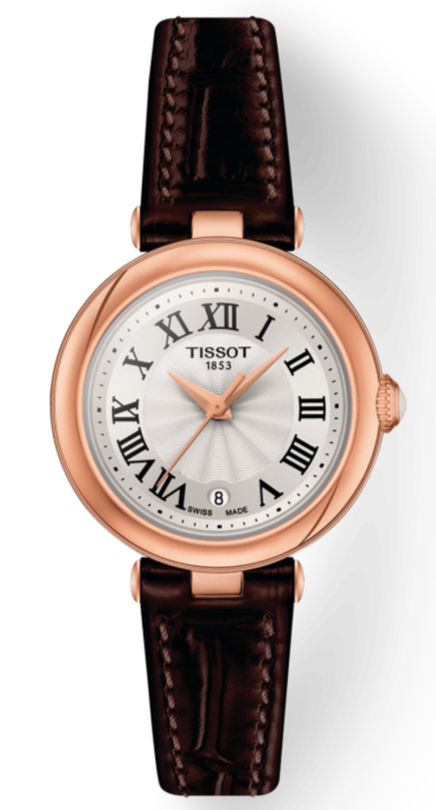 Shop Authentic Tissot Bellissima Small Lady White Dial Brown Leather Strap Watch For Women - T126.010.36.013.00 - Luxxuri