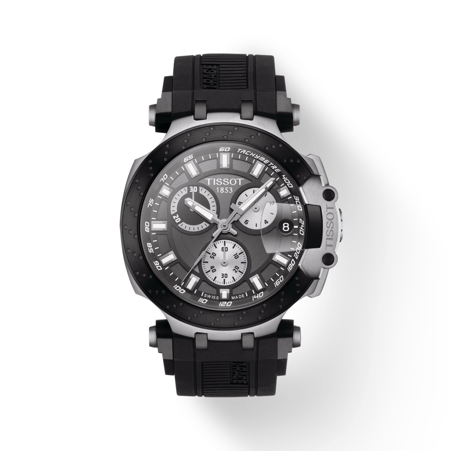 Shop Authentic Tissot T Race Chronograph Anthracite Black Dial Black Silicone Strap Watch For Men - T115.417.27.061.00 - Luxxuri