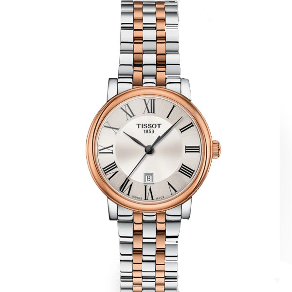 Shop Authentic Tissot Carson Premium Lady Silver Dial Two Tone Steel Strap Watch For Women - T122.210.22.033.01 - Luxxuri