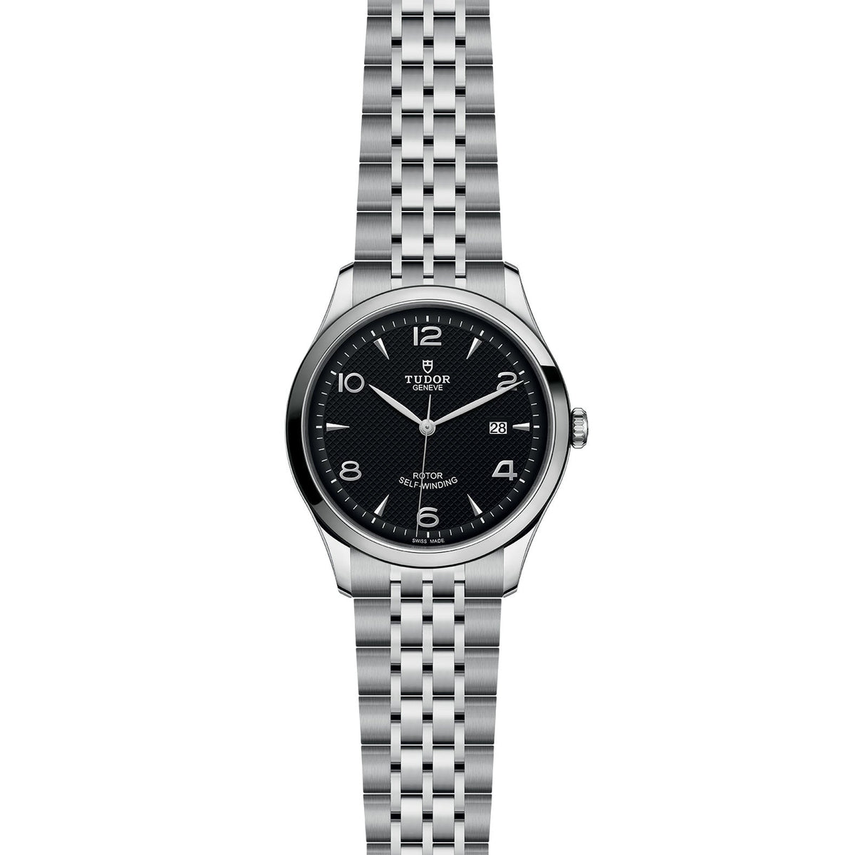 Tudor 1926 Automatic Black Dial Silver Steel Strap Watch for Men - M91650-0002