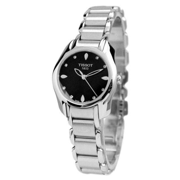 Shop Authentic Tissot T Wave Black Dial Two Tone Steel Strap Watch For Women - T023.210.11.056.00 - Luxxuri