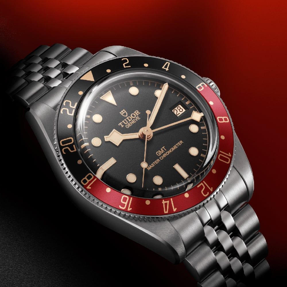 Tudor Black Bay 58 Black Dial Silver Steel Strap Watch for Men - M7939G