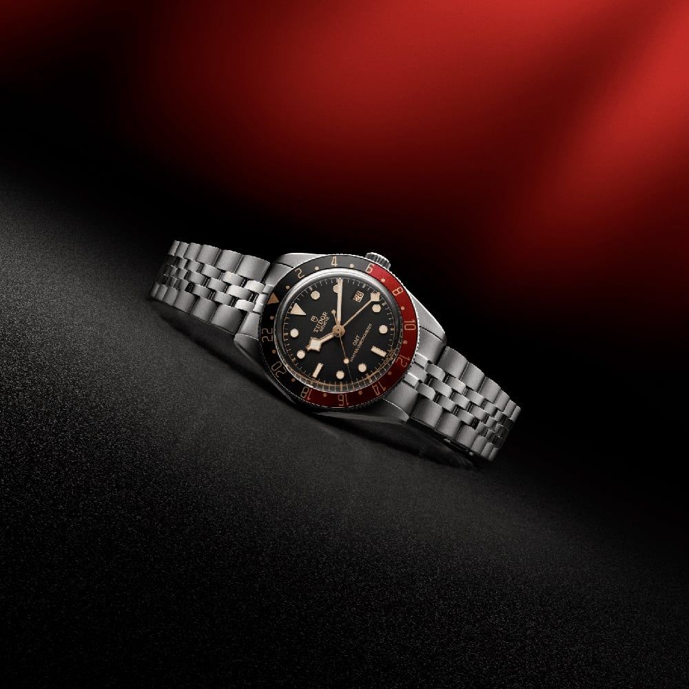 Tudor Black Bay 58 Black Dial Silver Steel Strap Watch for Men - M7939G
