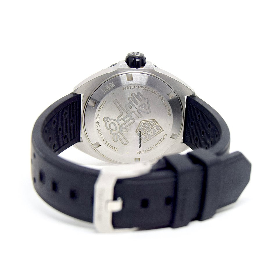 Tag Heuer Formula 1 Alec Monopoly Special Edition Black Rubber Strap Watch for Men - WAZ1117.FT8023