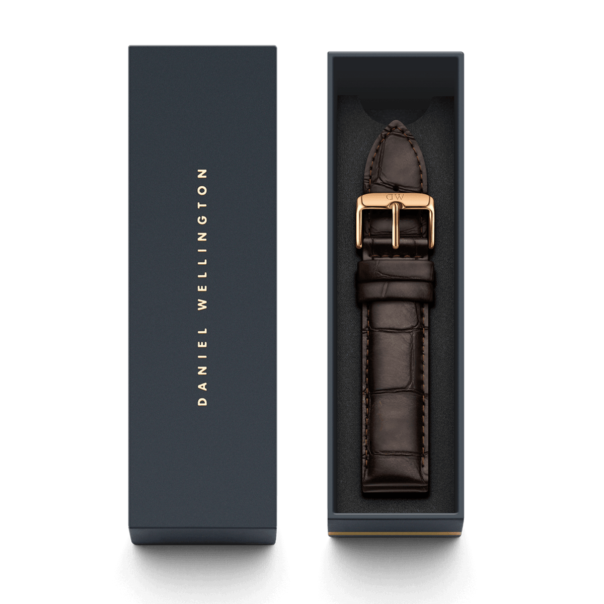 Daniel Wellington Dapper York White Dial Brown Leather Strap Watch For Men - DW00100085