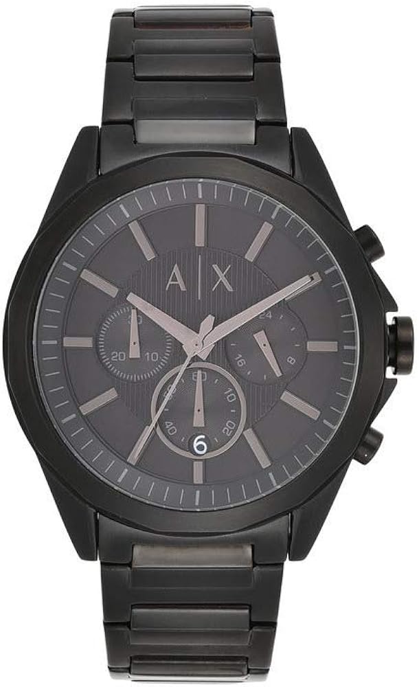 Shop Authentic Armani Exchange Drexler Chronograph Black Dial Black Steel Strap Watch For Men - AX2601 - Luxxuri