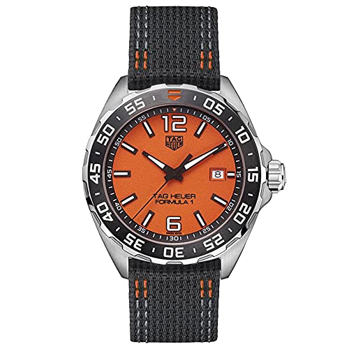 Shop Authentic Tag Heuer Formula 1 Quartz Orange Dial Black Nylon Strap Watch for Men - WAZ101A.FC8305 - Luxxuri