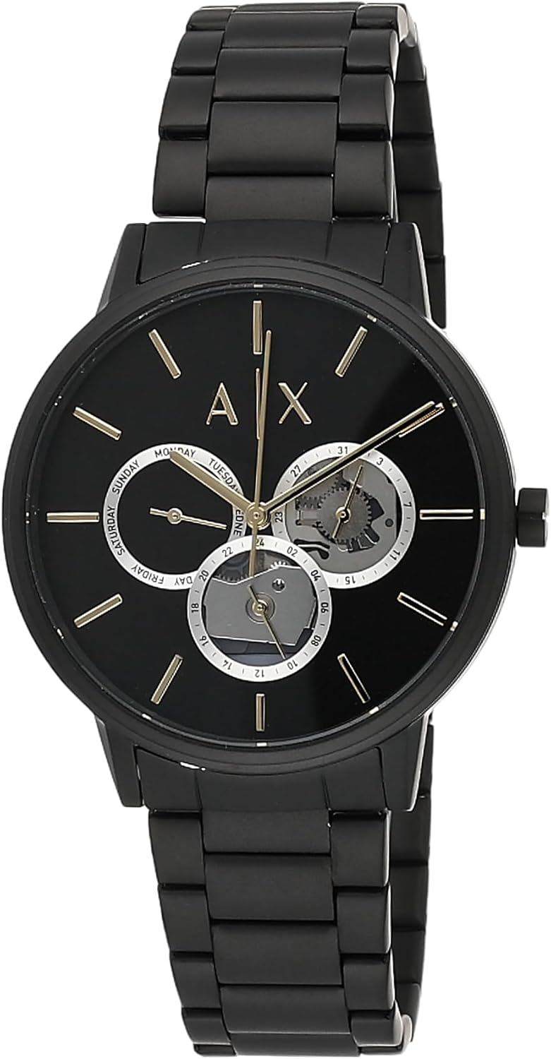 Shop Authentic Armani Exchange Cayde Chronograph Black Dial Black Steel Strap Watch for Men - AX2748 - Luxxuri