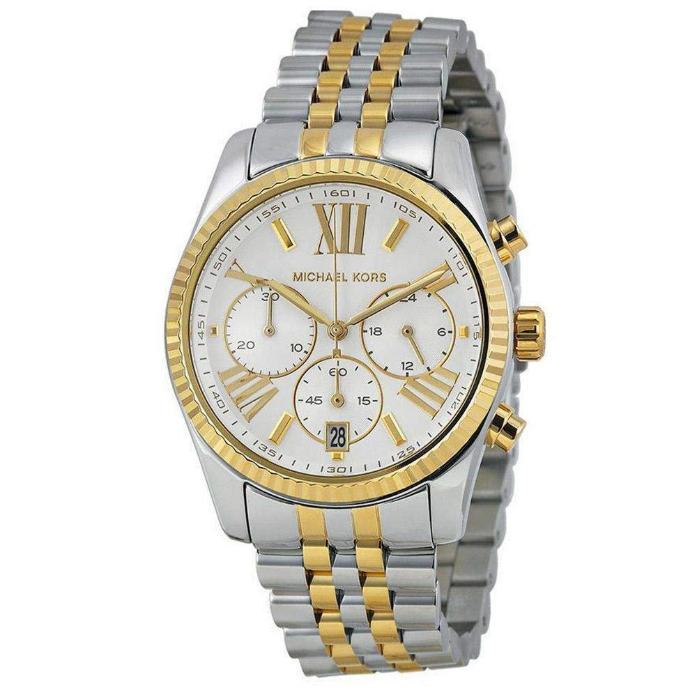 Shop Authentic Michael Kors Lexington Silver Dial Two Tone Steel Strap Watch for Women - MK5955 - Luxxuri
