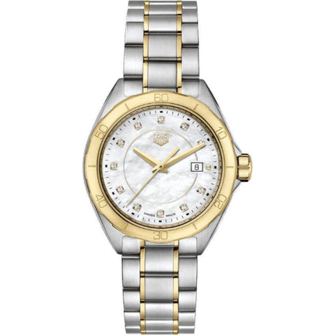Shop Authentic Tag Heuer Formula 1 Diamonds Mother of Pearl White Dial Two Tone Steel Strap Watch for Women - WBJ1421.BB0648 - Luxxuri