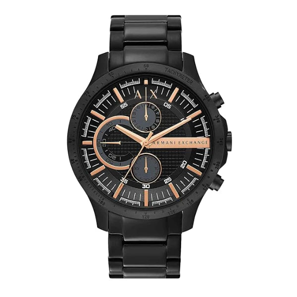 Shop Authentic Armani Exchange Chronograph Black Dial Black Steel Strap Watch For Men - AX2429 - Luxxuri