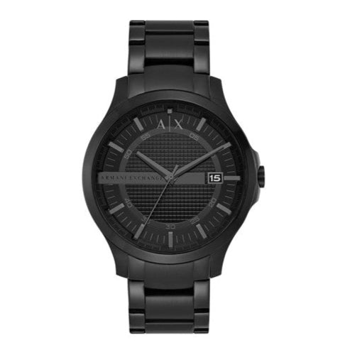 Shop Authentic Armani Exchange Hampton Chronograph Black Dial Black Steel Strap Watch For Men - AX2104 - Luxxuri