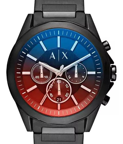 Shop Authentic Armani Exchange Drexler Chronograph Black Dial Black Steel Strap Watch For Men - AX2615 - Luxxuri