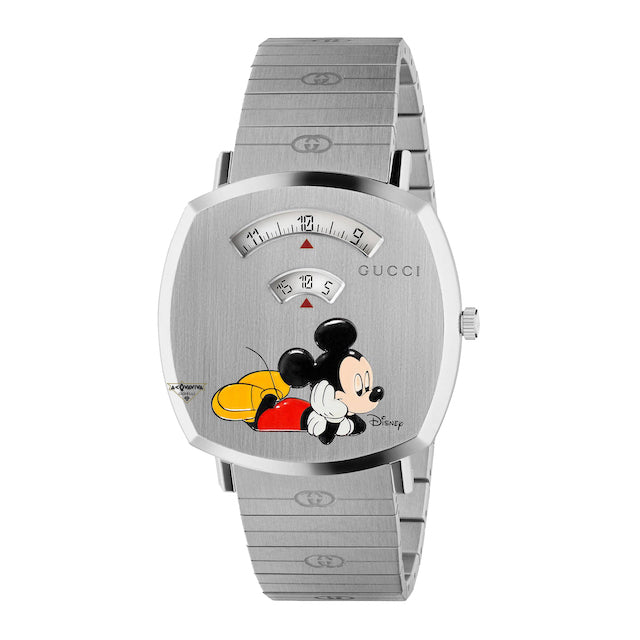 Shop Authentic Gucci Grip x Disney Quartz Silver Dial Silver Steel Strap Unisex Watch - YA157419 - Luxxuri