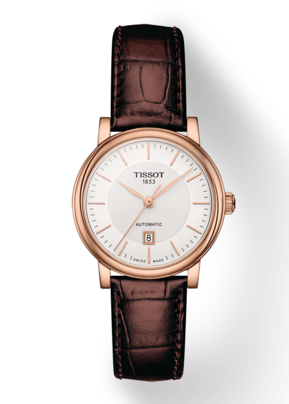 Shop Authentic Tissot T Classic Carson Premium White Dial Brown Leather Strap Watch for Women - T122.207.36.031.00 - Luxxuri