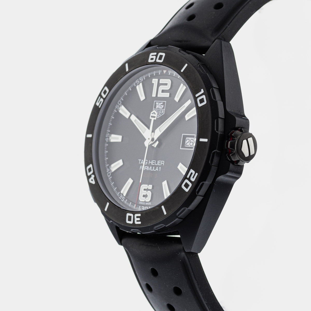 Tag Heuer Formula 1 Automatic Black Dial Black Rubber Strap Watch for Men - WAZ2115.FT8023