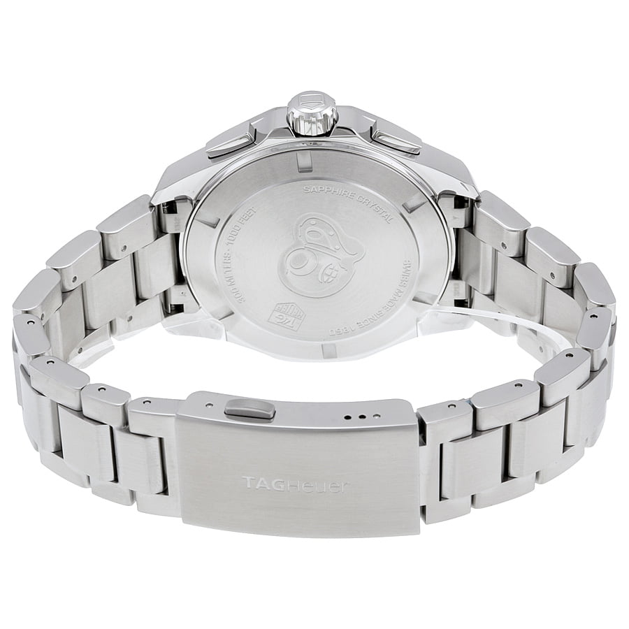 Tag Heuer Aquaracer Chronograph Black Dial Silver Steel Strap Watch for Men - CAY1110.BA0927