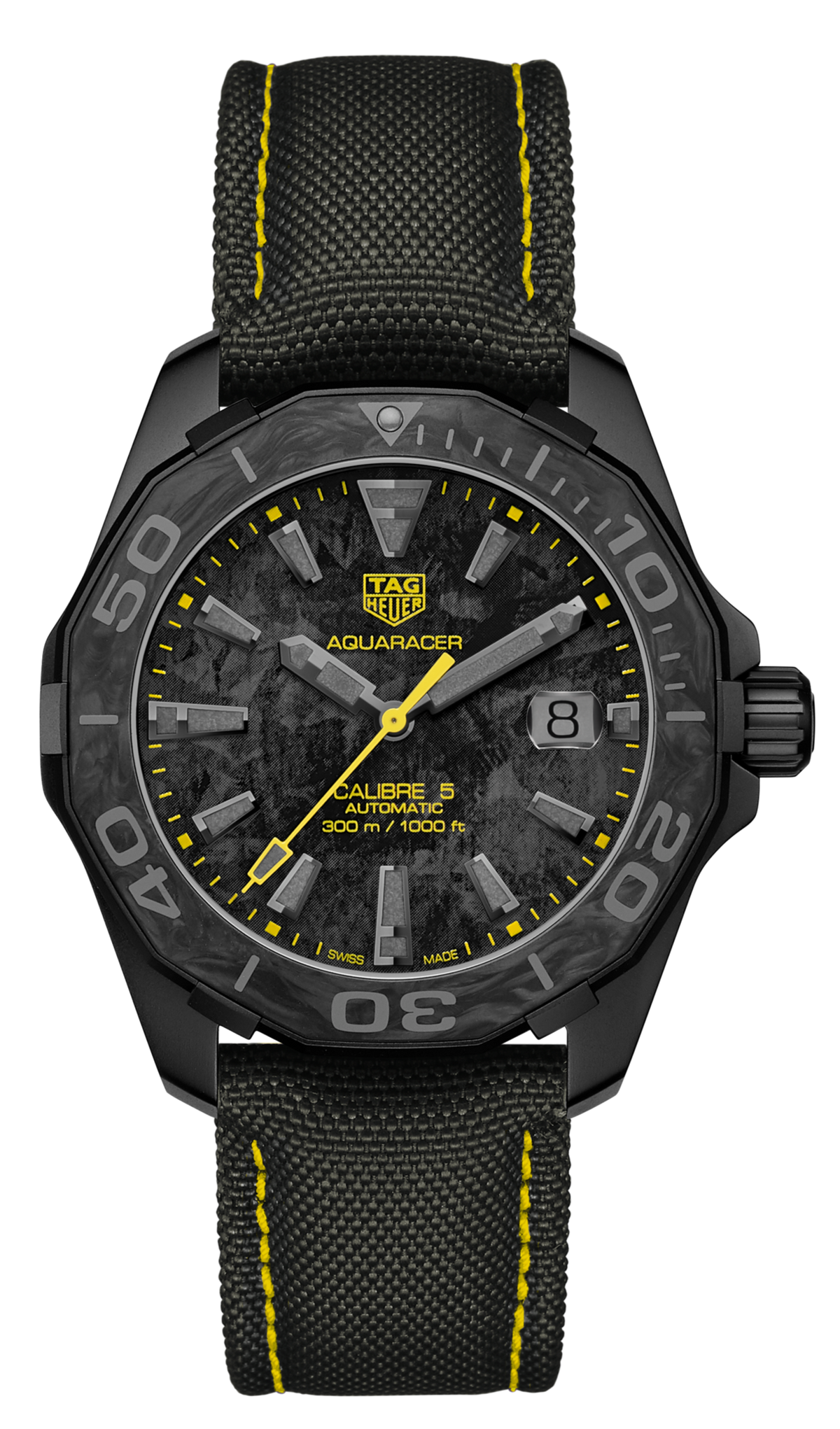Tag Heuer Aquaracer Carbon Dial Watch for Men - WBD218B.FC6446