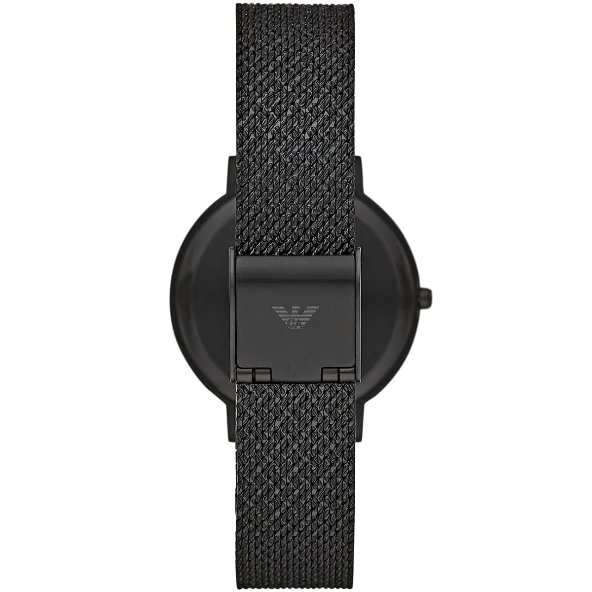 Emporio Armani Kappa Black Dial Black Mesh Strap Watch for Women - AR11252