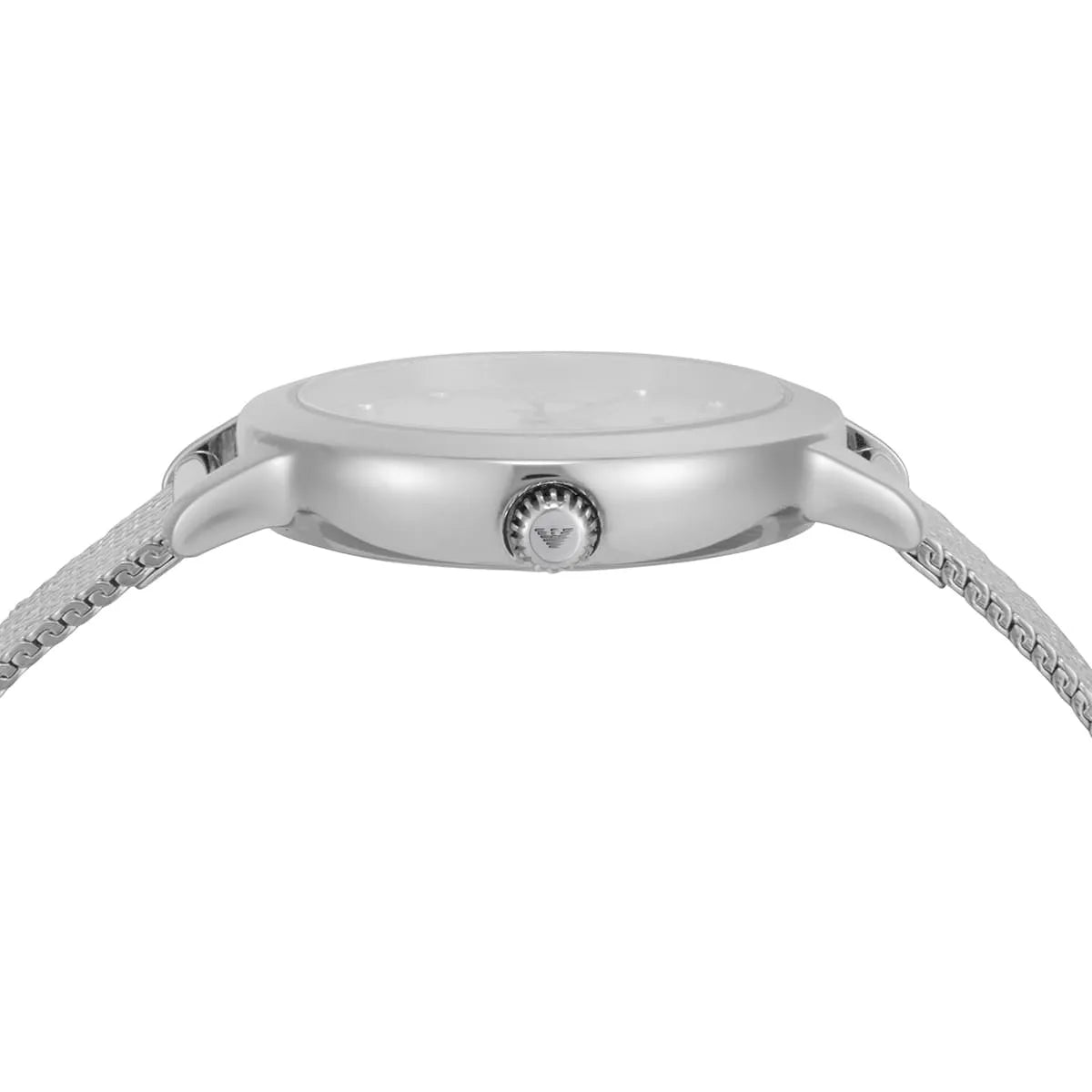 Emporio Armani Cleo Silver Dial Silver Mesh Strap Watch for Women - AR11584