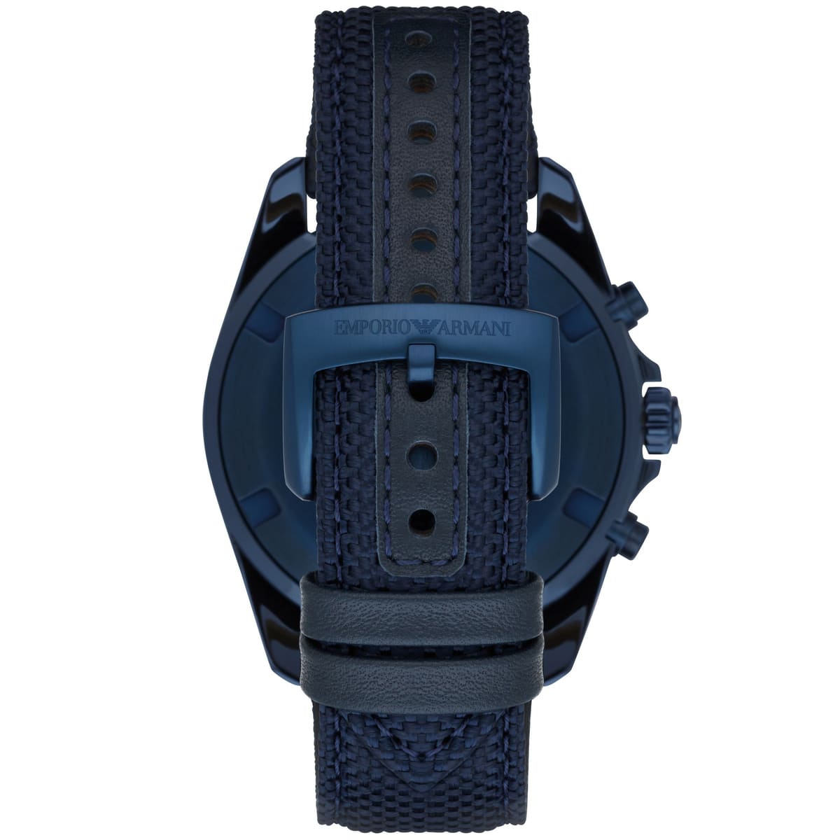 Emporio Armani Sportivo Chronograph Blue Dial Blue Nylon Strap Watch for Men - AR6132