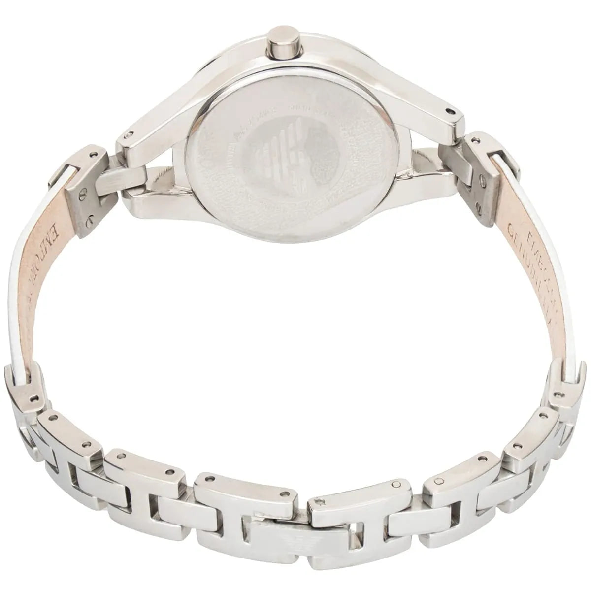 Emporio Armani Chiara Mother of Pearl Dial White Leather Strap Watch for Women - AR7353
