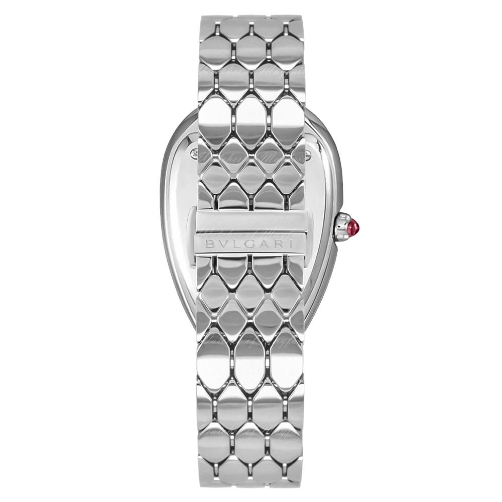 Bvlgari Serpenti Seduttori Diamonds Silver Dial Silver Steel Strap Watch for Women - SERPENTI103361