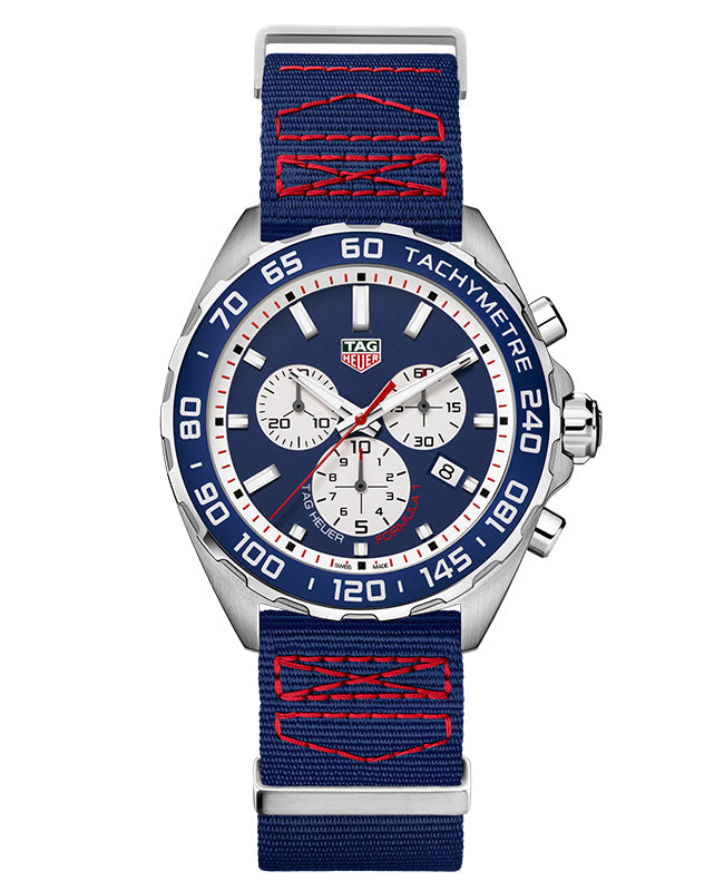 Shop Authentic Tag Heuer Formula 1 Redbull Edition Chronograph Blue Dial Blue NATO Strap Watch for Men - CAZ1018.FC8213 - Luxxuri