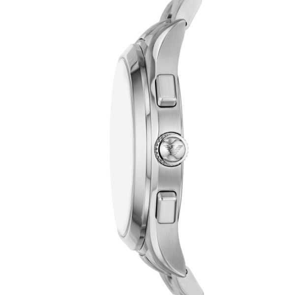 Emporio Armani Renato Chronograph Blue Dial Silver Steel Strap Watch For Men - AR11528