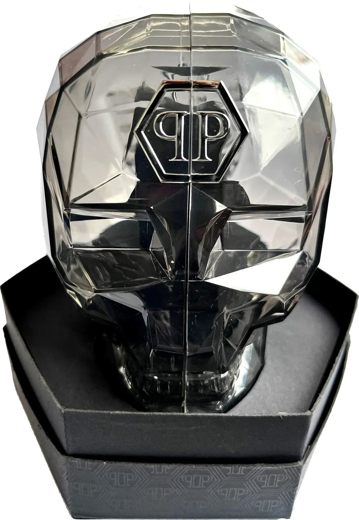 Philipp Plein Hexagon Phantom Black Dial Black Silicone Strap Watch For Men- PWPUA0224