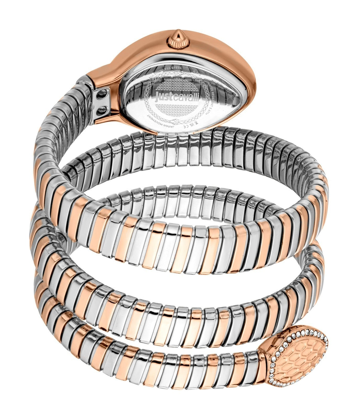 Just Cavalli Carezza Rose Gold Dial Two Tone Steel Strap Watch for Women - JC1L372M0065