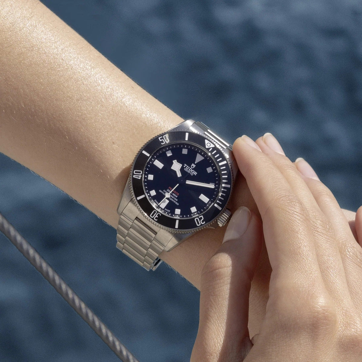 Tudor Pelagos Black Dial Grey Steel Strap Watch for Men - M25407N-0001