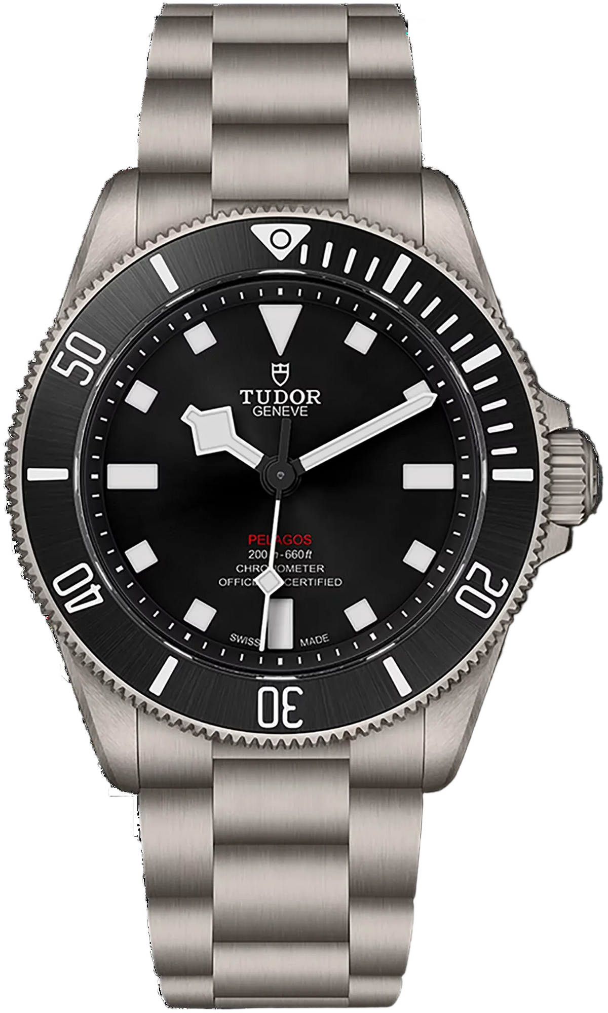Tudor Pelagos Black Dial Grey Steel Strap Watch for Men - M25407N-0001