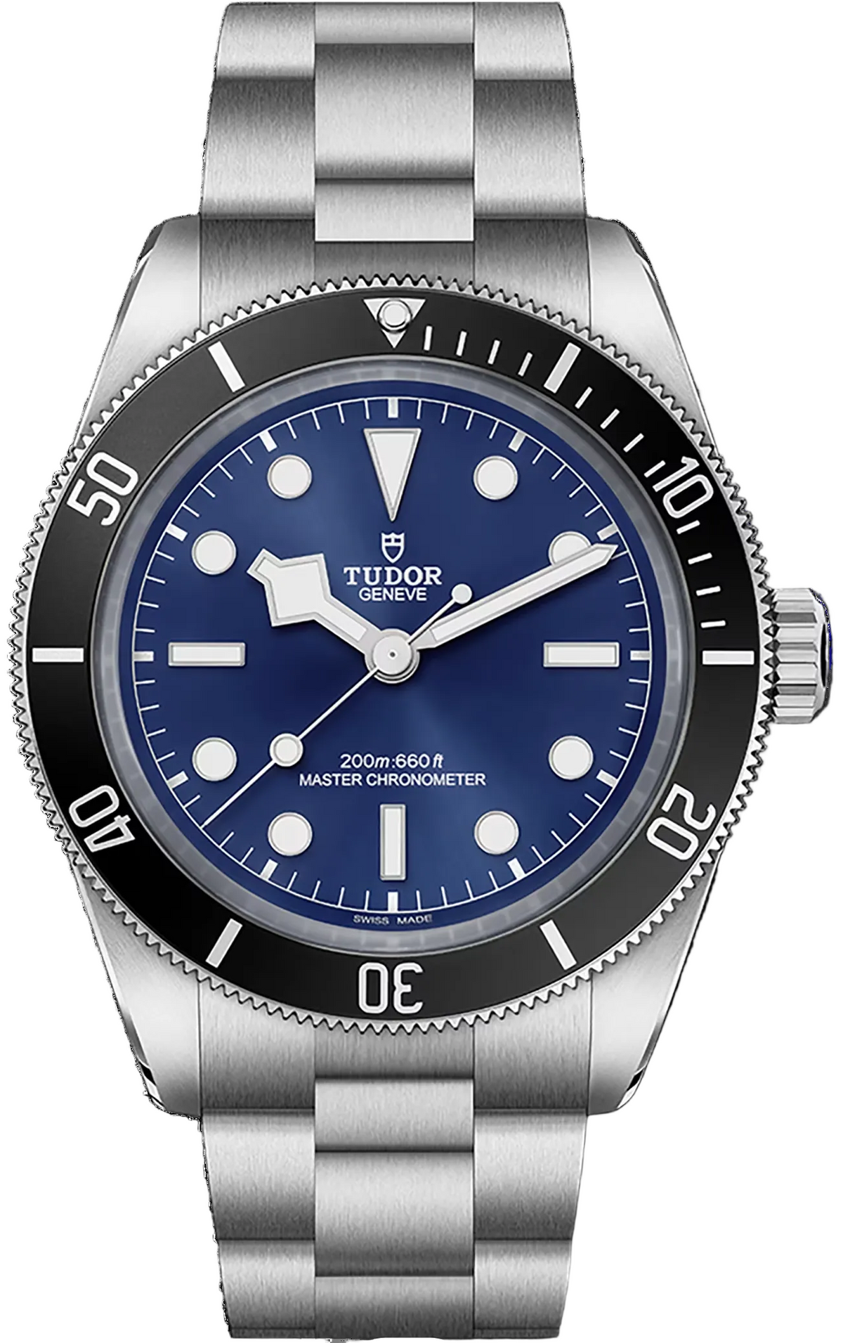Tudor Black Bay 54 Blue Dial Silver Steel Strap Watch for Men - M7943A1A0NU-0001