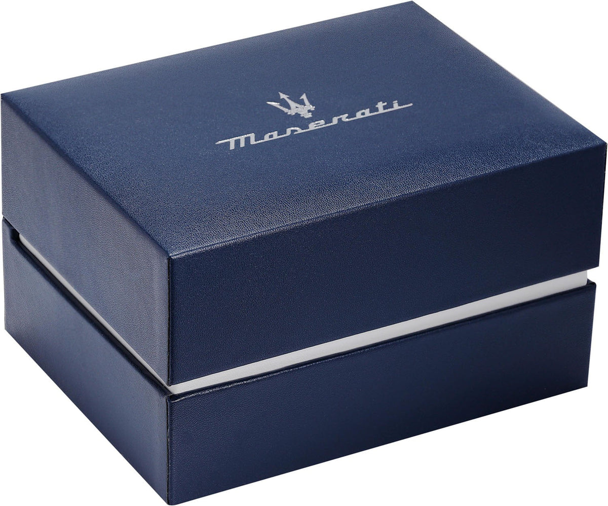 Maserati Stile Chronograph Green Dial Silver Steel Strap Watch for Men - R8873642011