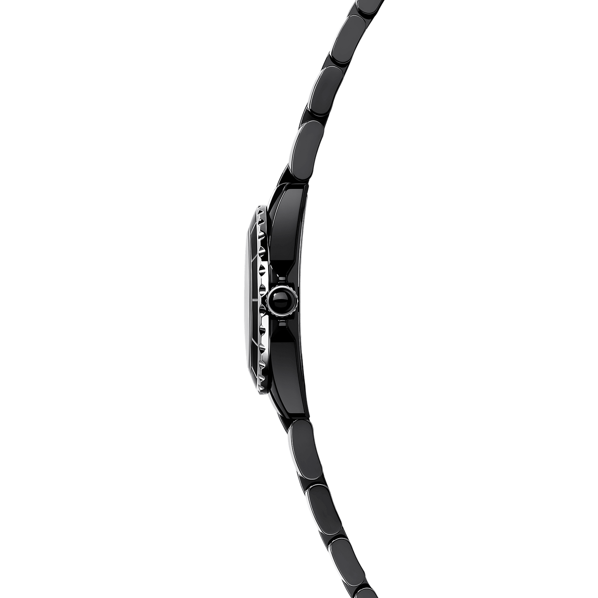 Chanel J12 Diamonds Black Dial Black Steel Strap Watch for Women - J12 H2569