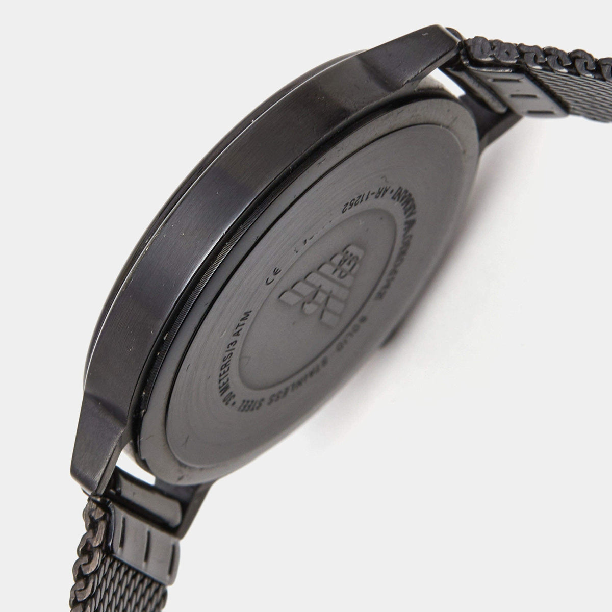 Emporio Armani Kappa Black Dial Black Mesh Strap Watch for Women - AR11252