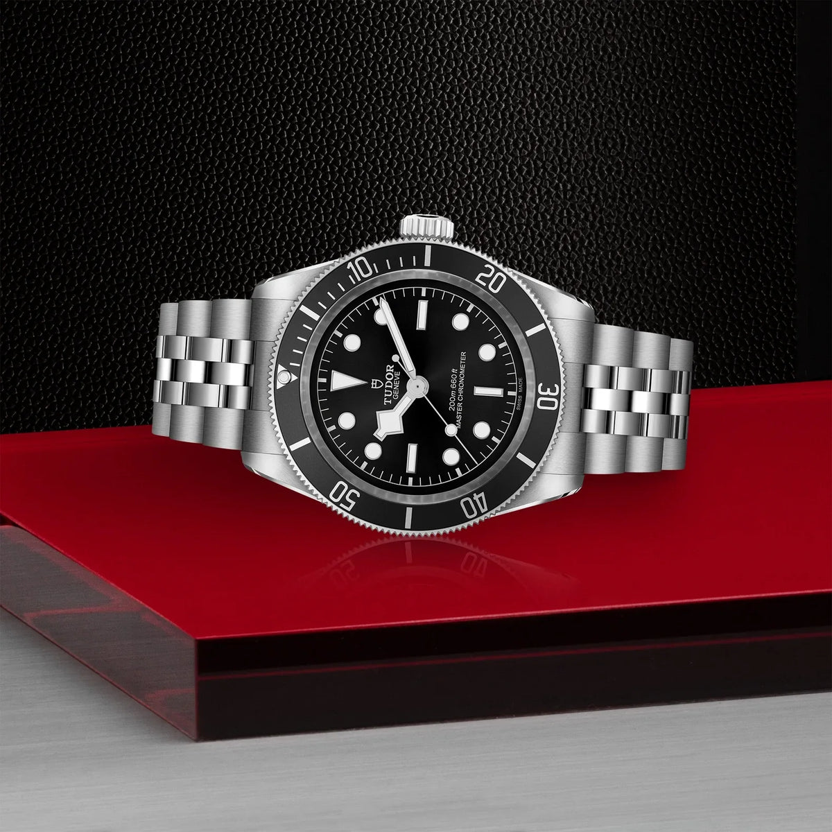 Tudor Black Bay Black Dial Silver Steel Strap Watch for Men - M7941A1A0NU-0003