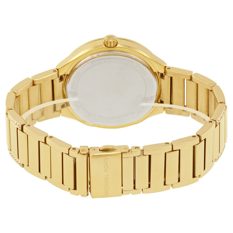 Michael Kors Kerry Mother of Pearl Dial Gold Steel Strap Watch for Women - MK3481