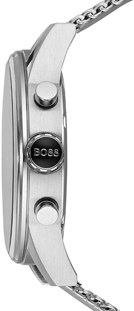 Hugo Boss Jet Chronograph Blue Dial Silver Mesh Bracelet Watch for Men - 1513441