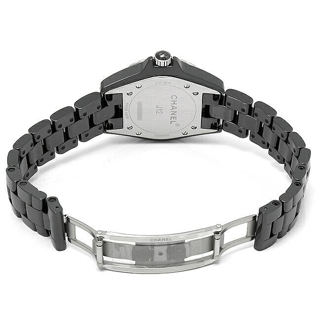 Shop Authentic Chanel J12 Diamonds Ceramic Black Dial Black Steel Strap Watch for Women - J12 H3108 - Luxxuri