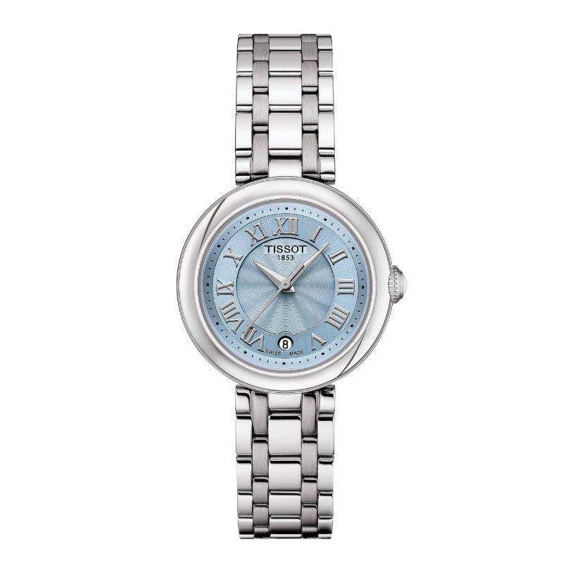 Shop Authentic Tissot Bellissima Small Lady Light Blue Dial Silver Steel Strap Watch for Women - T126.010.11.133.00 - Luxxuri