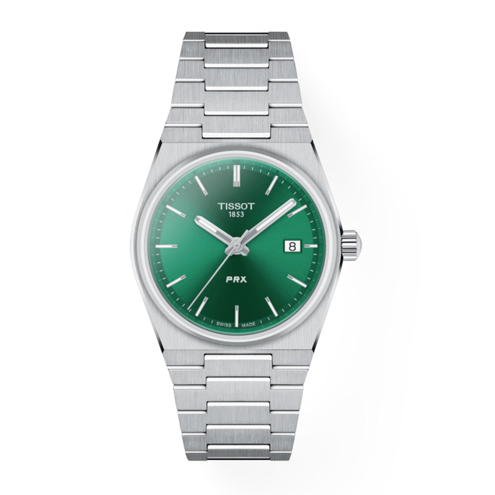 Shop Authentic Tissot PRX Green Dial Silver Steel Strap Watch for Women - T137.210.11.081.00 - Luxxuri