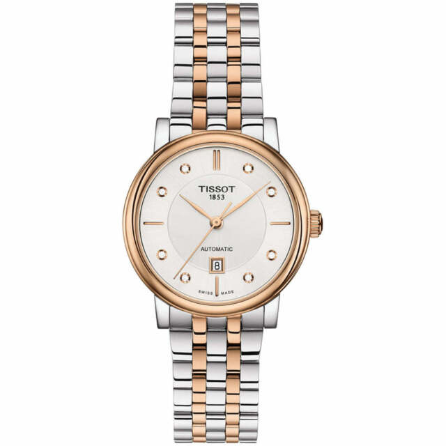 Shop Authentic Tissot T Classic Carson Premium Diamonds White Dial Two Tone Steel Strap Watch for Women - T122.207.22.036.00 - Luxxuri