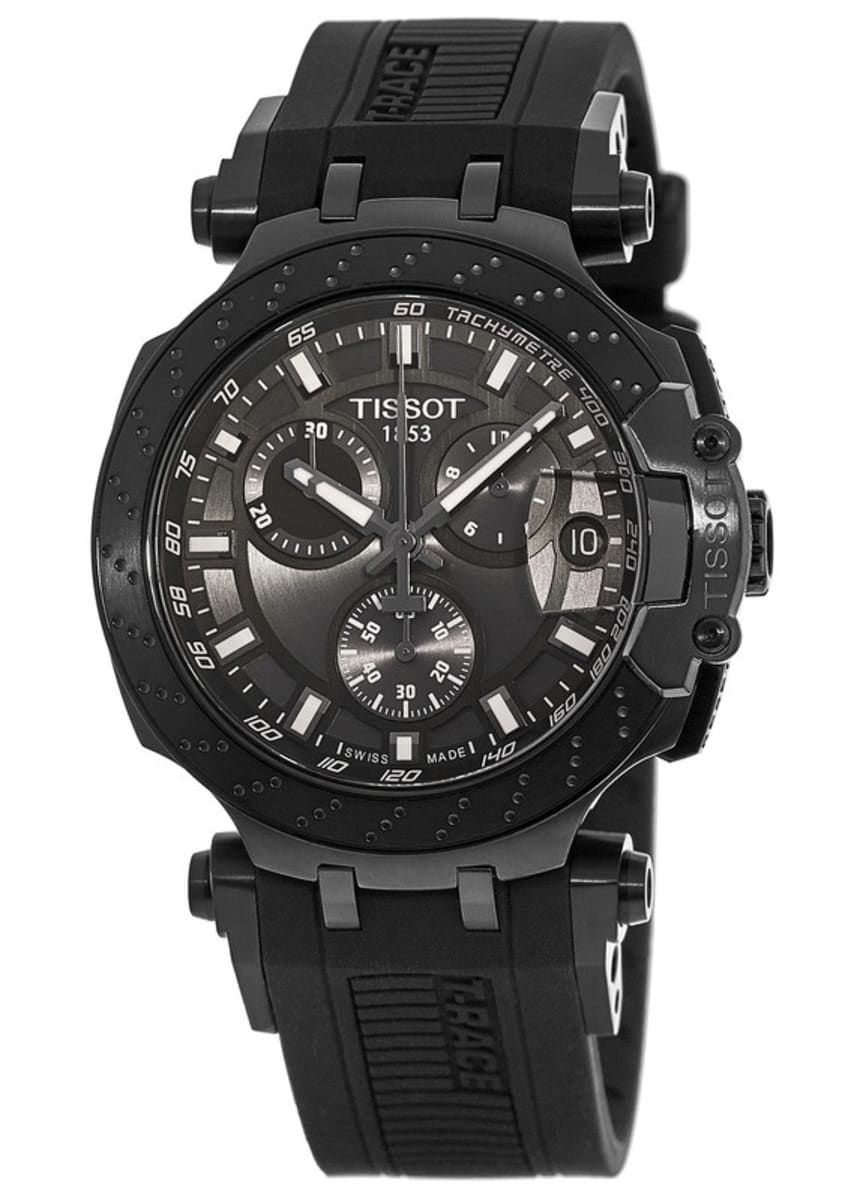Shop Authentic Tissot T Race Chronograph Anthracite Black Dial Black Silicone Strap Watch For Men - T115.417.37.061.03 - Luxxuri