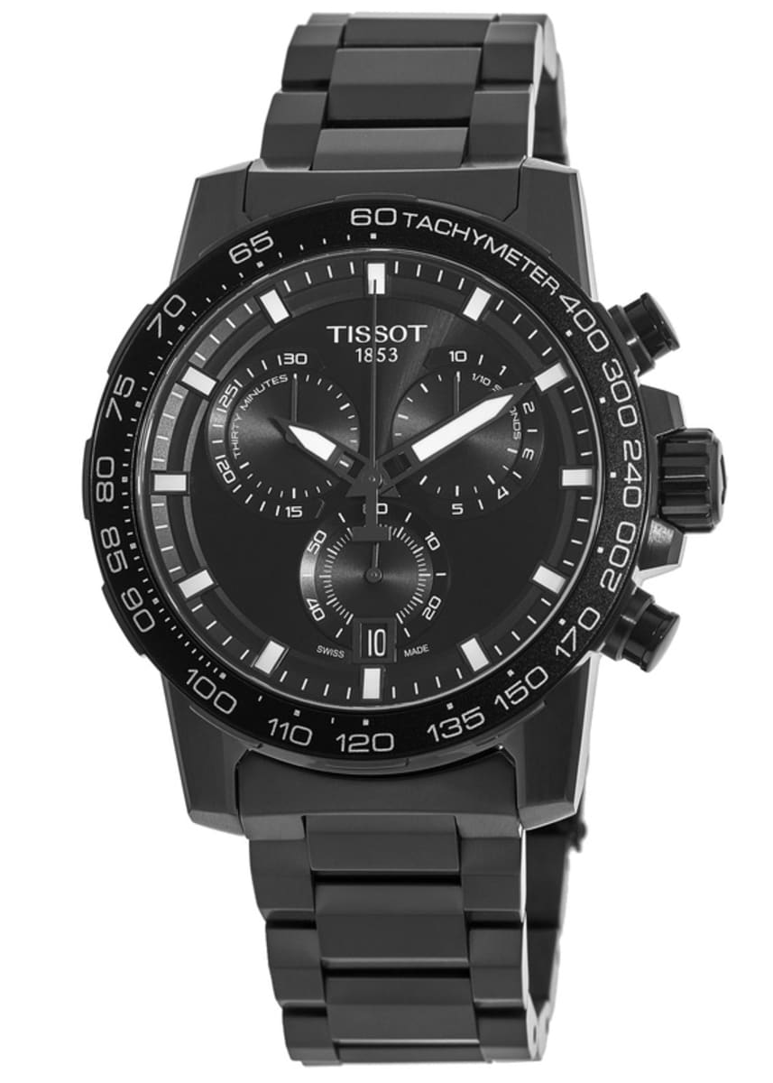 Shop Authentic Tissot Supersport Chrono Black Dial Black Steel Strap Watch For Men - T125.617.33.051.00 - Luxxuri