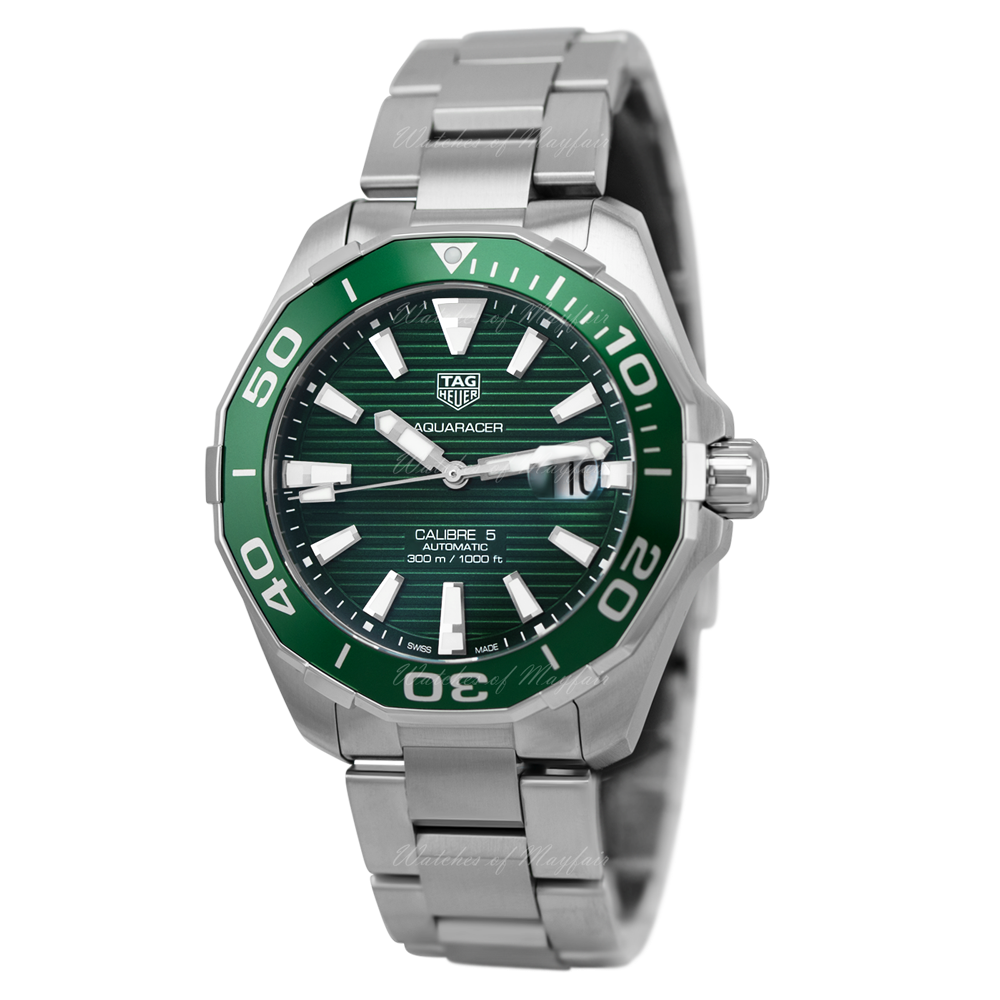 Shop Authentic Tag Heuer Aquaracer Green Dial Watch for Men - WAY201S.BA0927 - Luxxuri