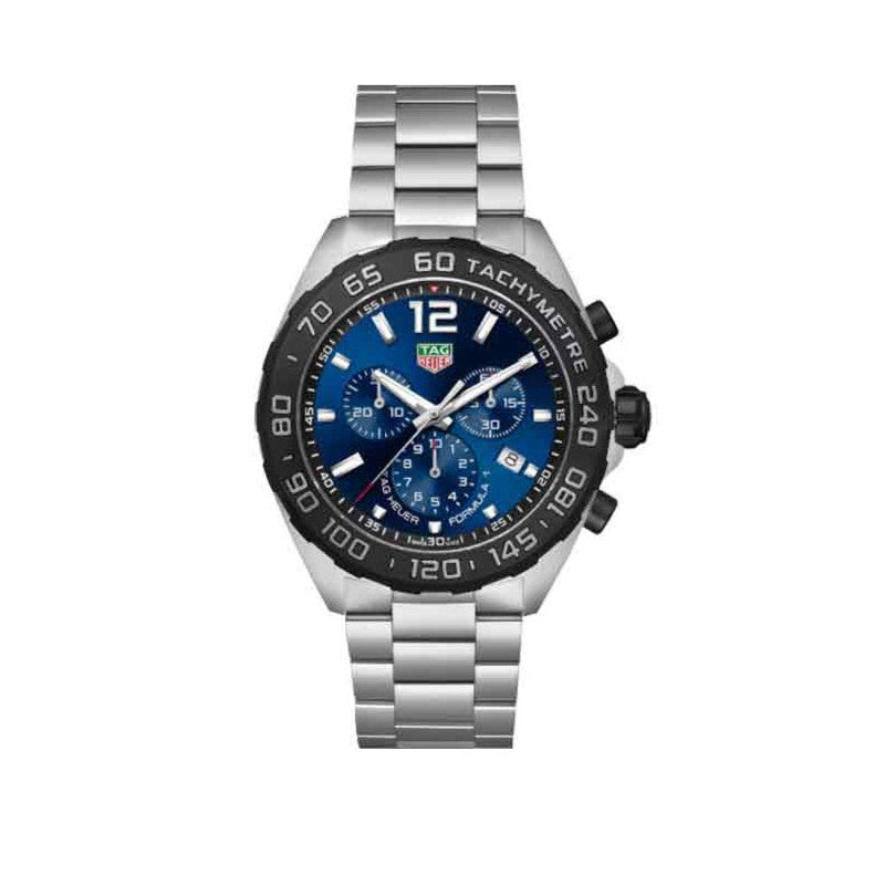 Shop Authentic Tag Heuer Formula 1 Chronograph Blue Dial Silver Steel Strap Watch for Men - CAZ101AV.BA0842 - Luxxuri